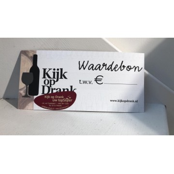 Kijk op Drank waardebon 75 euro