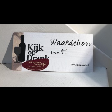 Kijk op Drank waardebon 75 euro